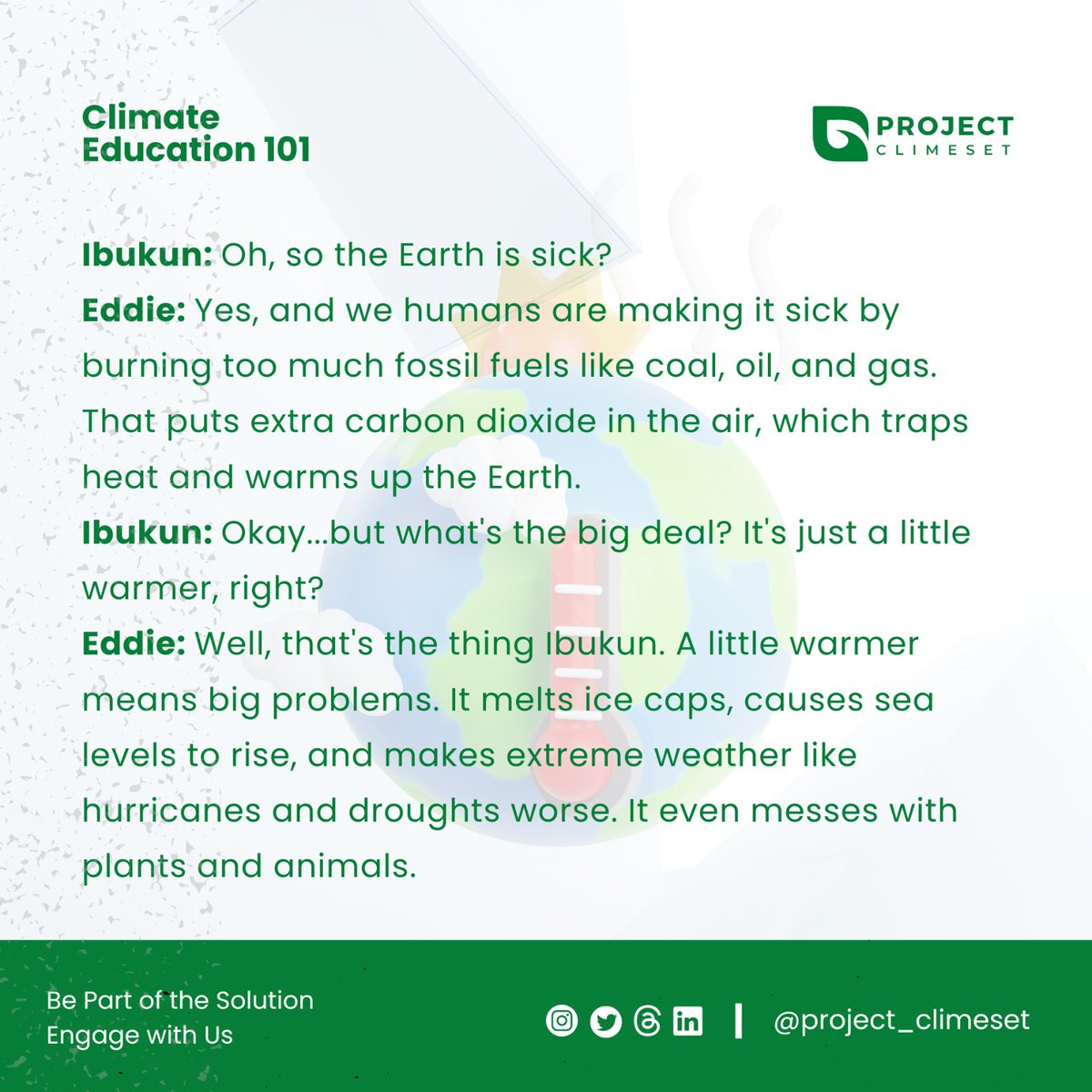 ProjectClimeset's tweet photo. Simplifying climate change with Eddie and Ibukun - it's time to take action!
#ClimateEducation
#ClimateAction
#ProjectClimeset https://t.co/BK64H6OH6T
