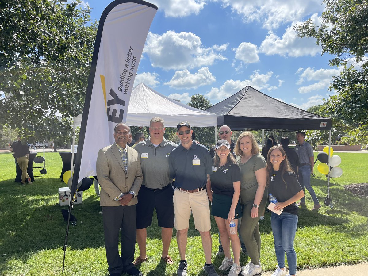 vairama's tweet photo. Delighted to welcome the @EY_US team to @Mizzou! Our excellent partnership continues to flourish! This EY “Invasion of the Quad” event is a big hit with our @MizzouBusiness students.  Thank you, EY for making a beautiful Fall morning even better!

#accounting #studentsuccess https://t.co/JREPZhQxbL