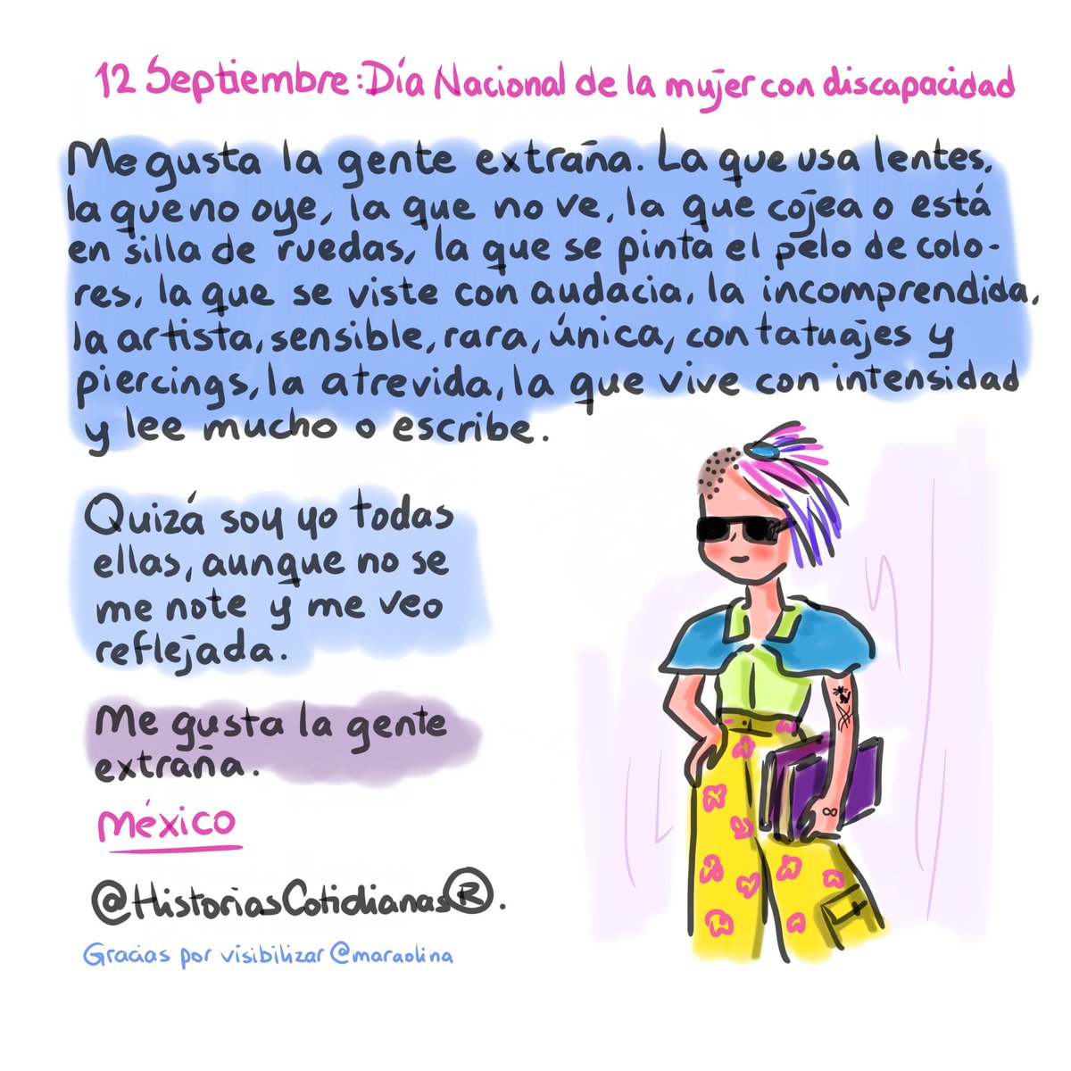 #12septembre #DíaNacionalDeLaMujerConDiscapacidad 
#SoyAutista