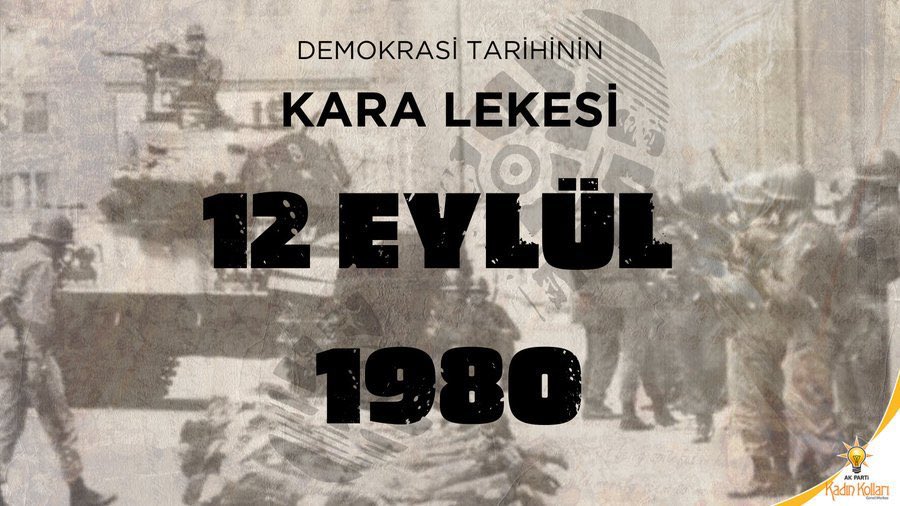 izzetvarol7's tweet photo. Türkiye demokrasi tarihine kazınan kara leke # 12eylül 1980 darbesinin üzerinden 43 yıl geçti.

Millet iradesini hiçe Sayan darbeci zihniyeti lanetliyoruz.

Tarih adaletlidir. Zalimi sevmez ..! https://t.co/6dG6CPorgb