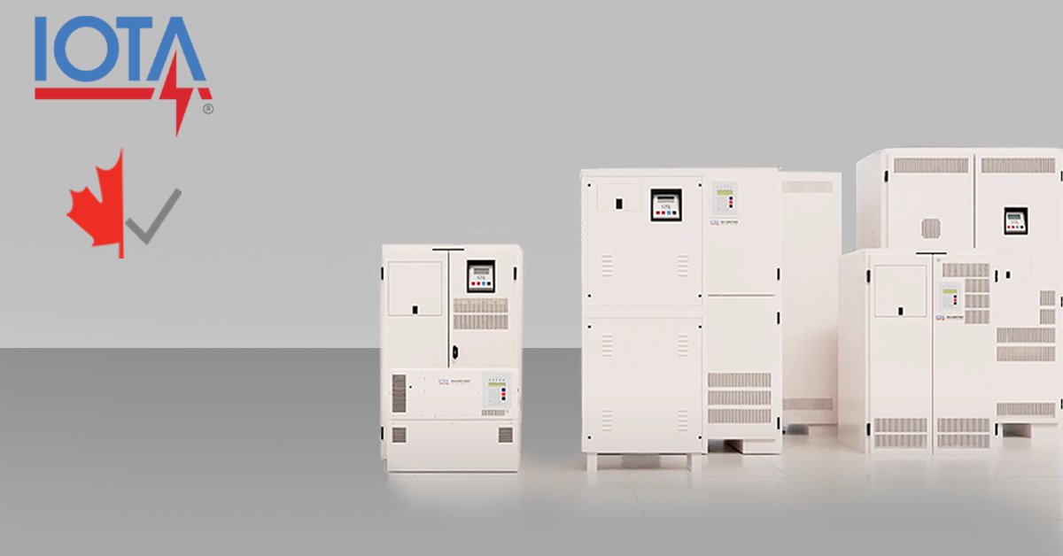 IOTA is proud to announce the new Single Phase and Compact Cabinet central inverter models tailored for Canada's Life Safety applications! Discover the new IISCN and IISCNC inverter solutions okt.to/Os0hXe
