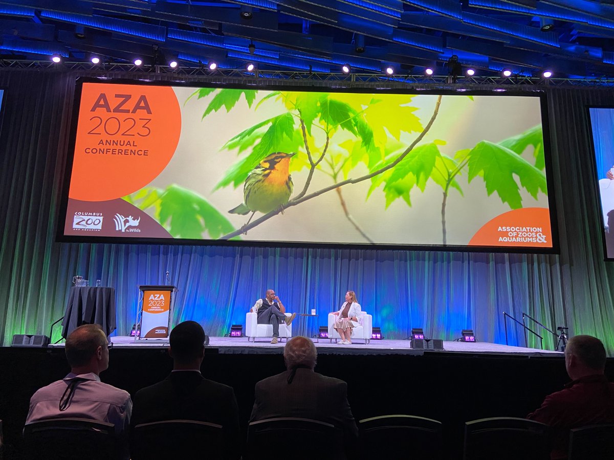 zoos_aquariums's tweet photo. This morning was the first General Session of the #AZA2023 Annual Conference! Thank you to Dr. J Drew Lanham for sharing your incredible story and helping to inspire us all to collaborate and pursue this new conservation ethic. https://t.co/9l4Zzxy5IL
