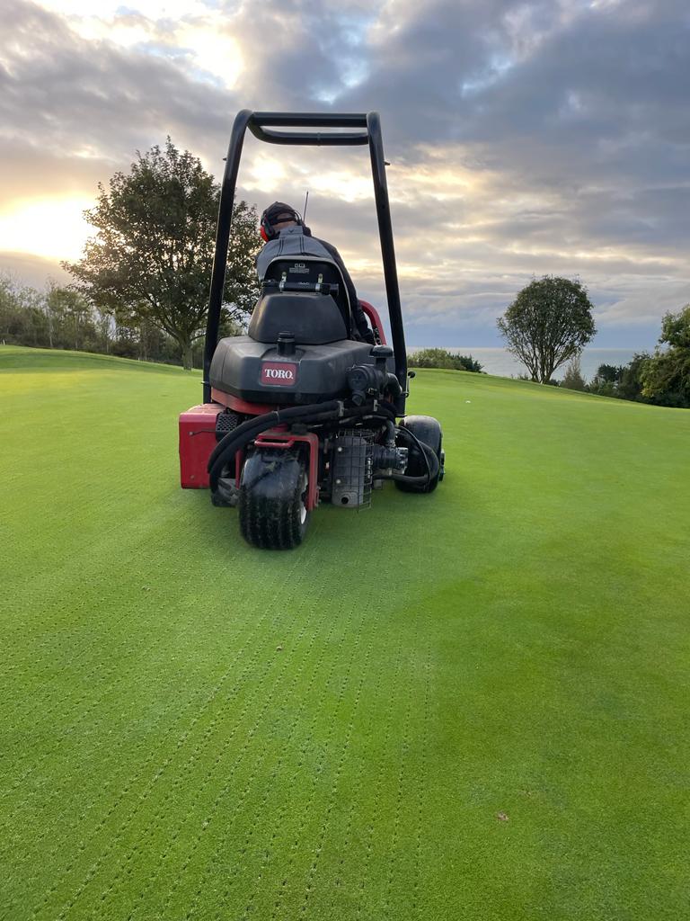 Getting the creeping bent grass in the ground followed by 10 tonne of sand another 10 tomorrow <a href="/BlainroeGC/">Blainroe Golf Club</a>