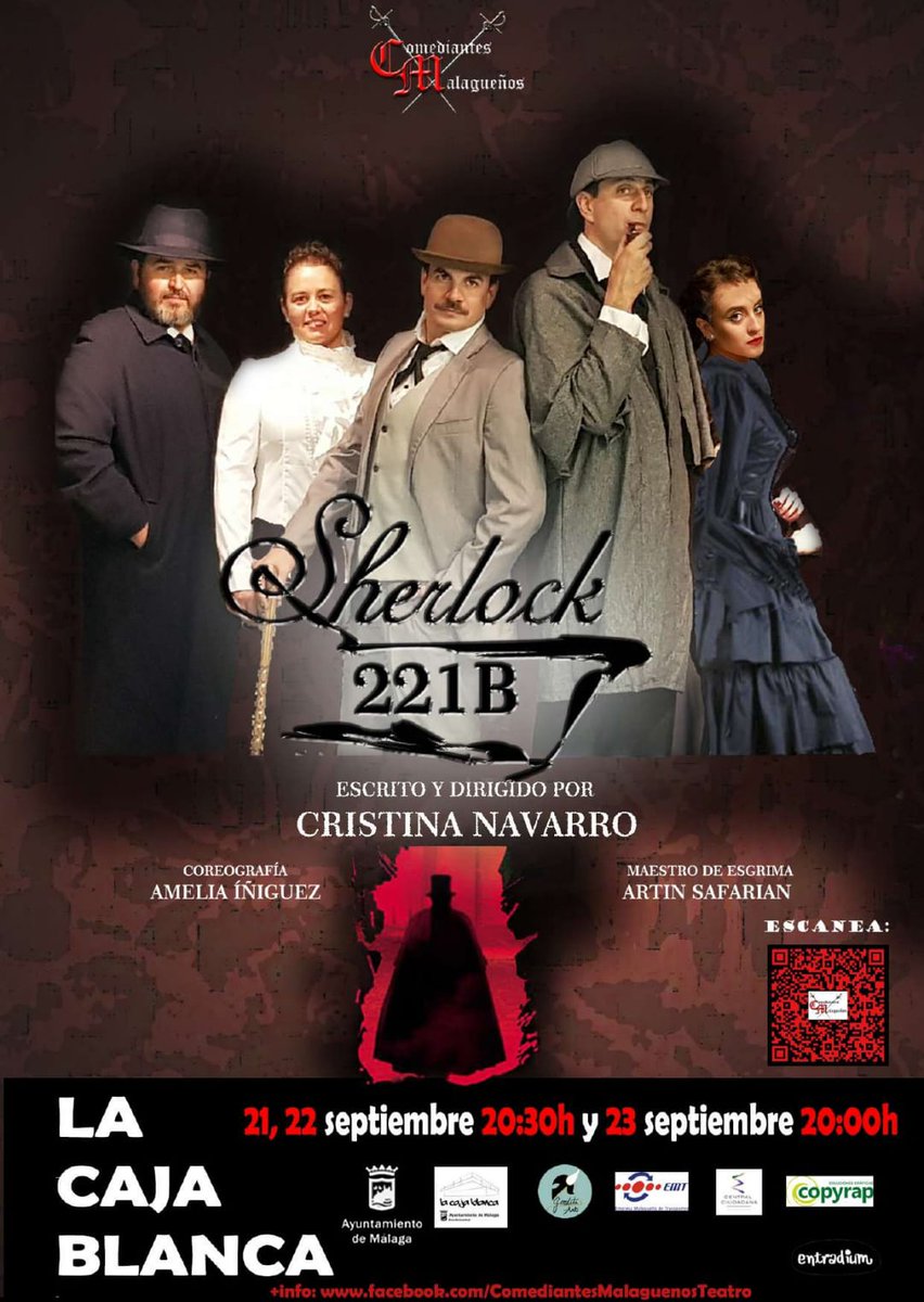 comediantesmlg's tweet photo. @perezreverte Sr. @perezreverte . Si en la promoción de su nuevo libro recala en Málaga, le invitamos a nuestra obra #Sherlock(221B). Original de @Crisnavmu . Una historia que le sorprenderá. Nos haría mucha ilusión verle por aquí. Un saludo de todos los componentes de @comediantesmlg https://t.co/OedZcTu9GE