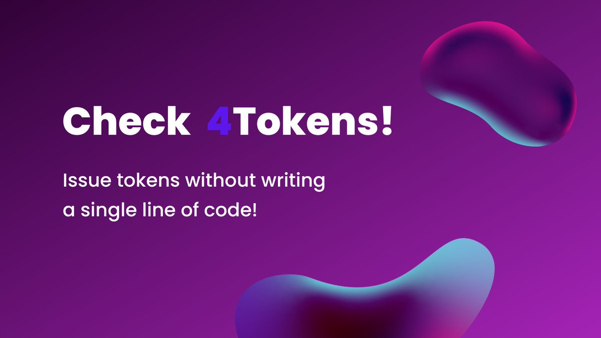 UBIX_Network's tweet photo. A reminder that we have launched #4Tokens - a platform, which allows you to issue tokens without writing a single line of code👀
Have questions? First see the the website and FAQ, which may give the answers you need⬇️
https://t.co/PkOga78iuc
#UBX #blockchain #web3community #cryptonewstoday