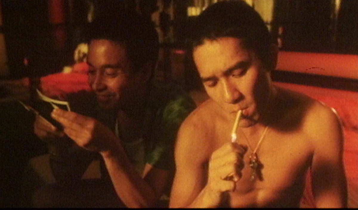 taesdawn26's tweet photo. tony leung and leslie cheung on the set of happy together (1997) https://t.co/BTbVInGfgC