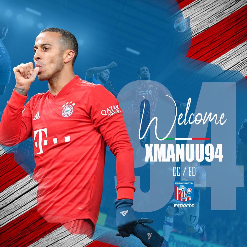 💣 UFFICIALE ⤵️

Riprendiamo con gli acquisti  in casa <a href="/OlympicSaEsp/">Olympic Salerno eSports</a>

⏩ Welcome <a href="/xManuu94/">xManuu94</a>

Si aggrega al gruppo un' esterno con la E maiuscola... tecnico, veloce ed intelligente nei movimenti con e senza palla. 🧠👐

Benvenuto in famiglia Manu!!
#OlympicSalernoeSports