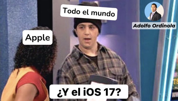 apeordi's tweet photo. Terminó el #AppleEvent  y nos quedamos esperando el iOS 17 https://t.co/qzgPLtq8i2