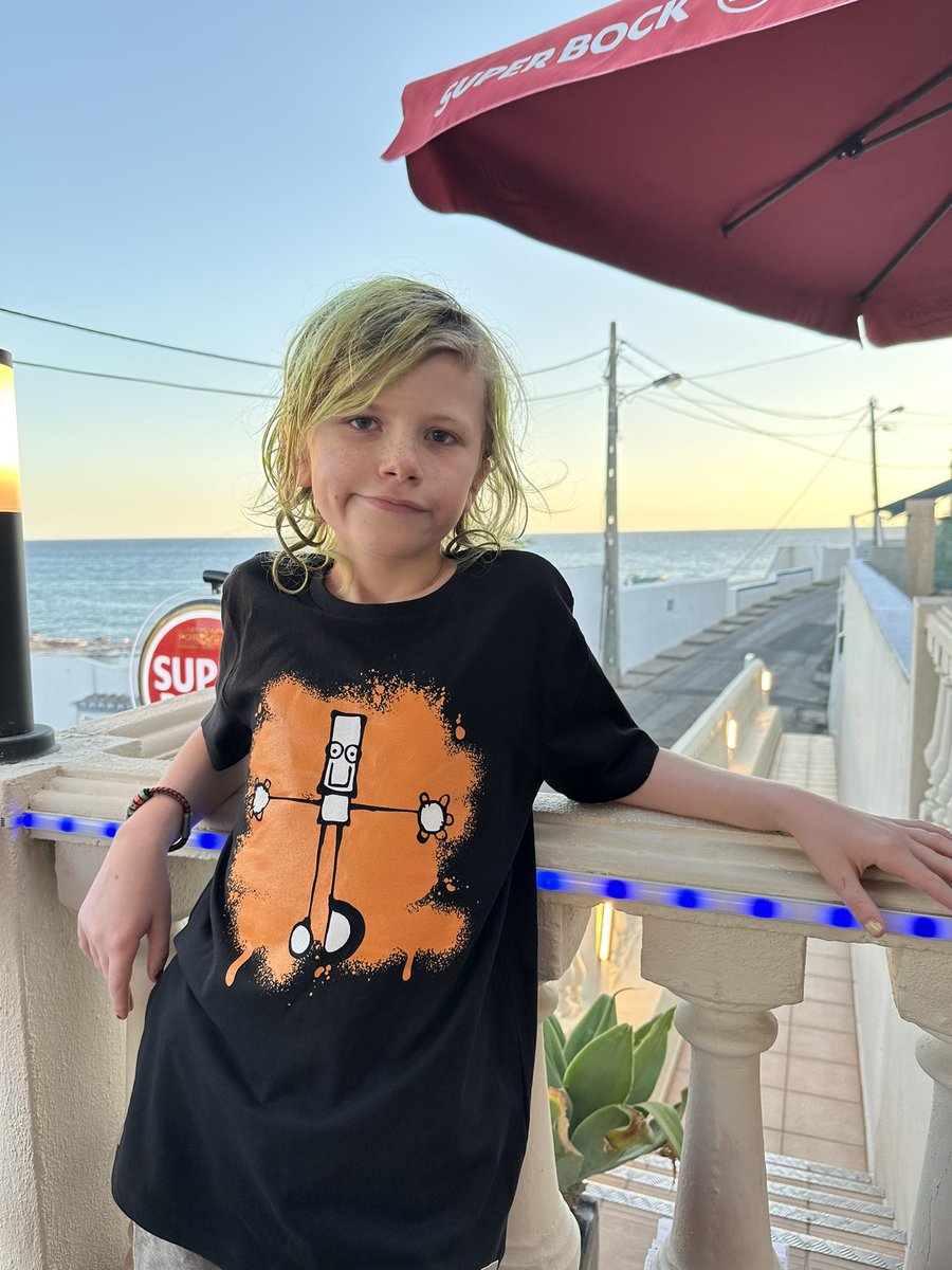 Pre dinner in Portugal - Barney rocking his new @MyDogSighs shirt