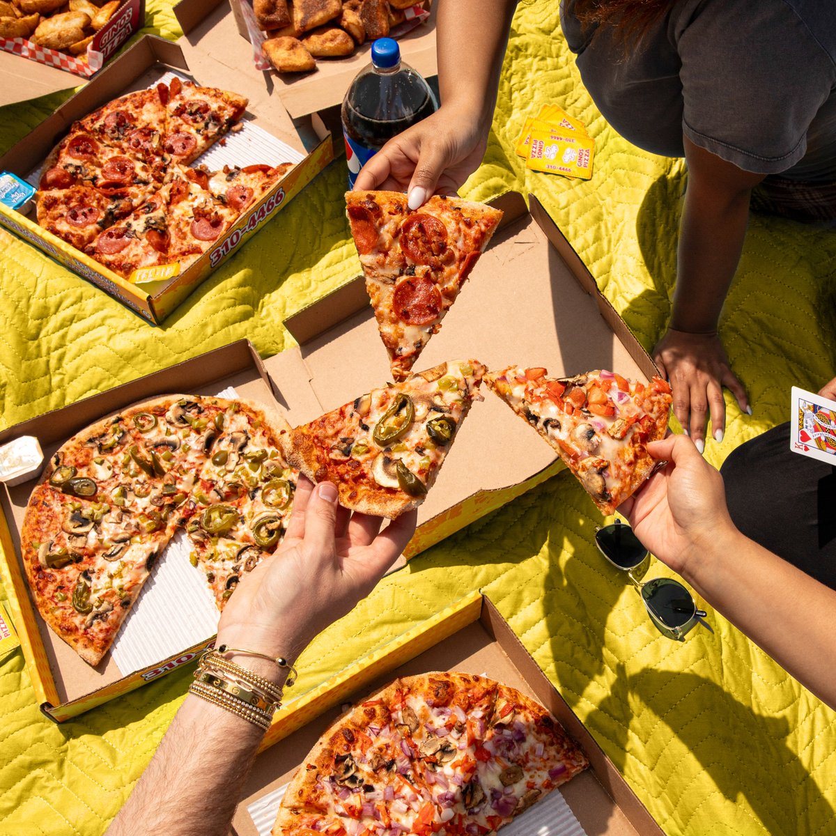 Chasing the sun and savoring slices with your closest peeps 🍕🌞 #lifewithflavour

Order now at ginospizza.com