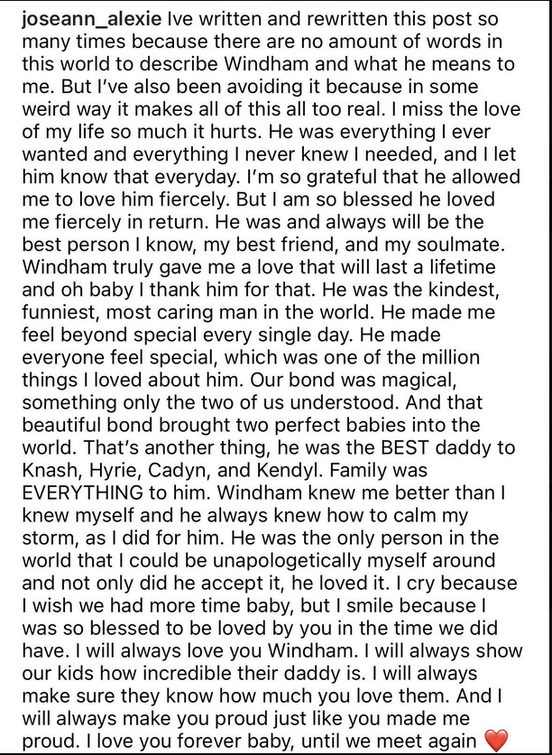 Cory_Hays407's tweet photo. Jojo's tribute post to Windham ❤️🙏 #LongLiveWindham https://t.co/ITzwE5tnle