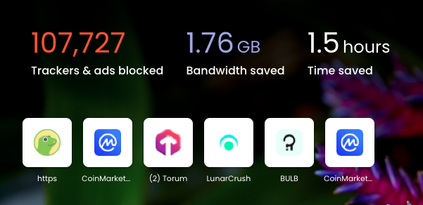 BATinNigeria's tweet photo. You need a browser that gives you the information of trackers  &amp; ads blocked, Bandwidth saved and Time saved. @brave should be what you use to have this metrics. 
@BAT_Community 
#browser 
#Web3 https://t.co/bVVFCiElY6