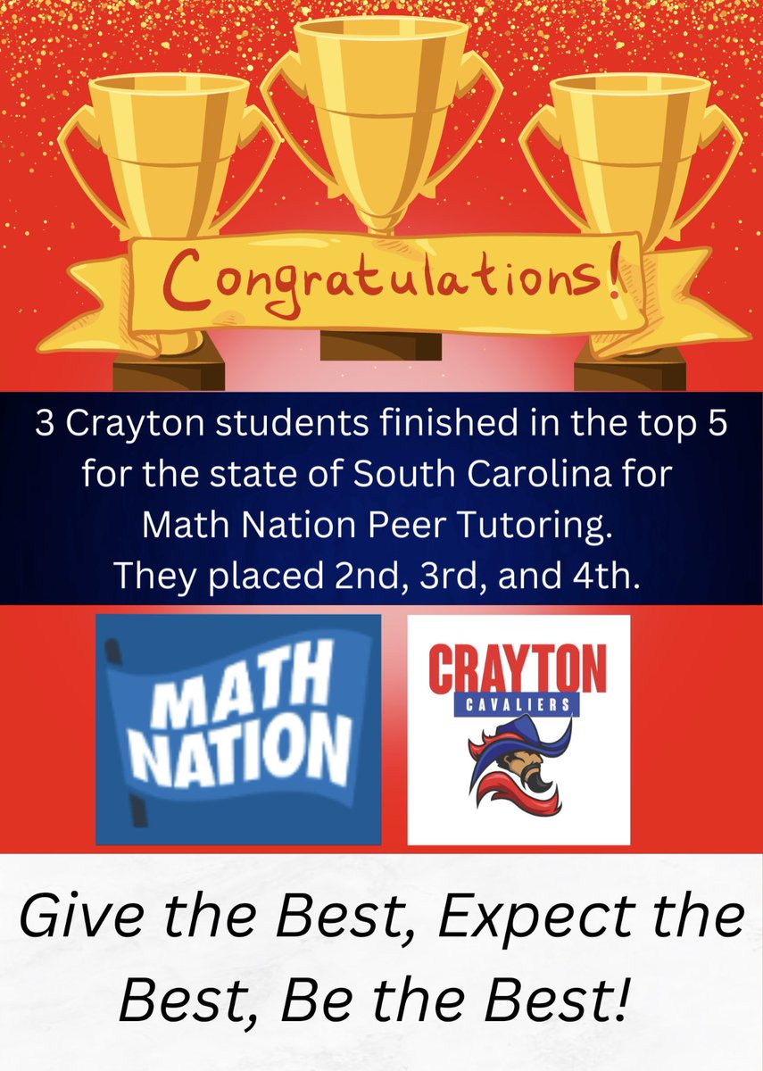CraytonMiddle's tweet photo. The Math is “Mathing” at Crayton‼️#BestOfCMS @arwhite1913 @AlgebraNationSC https://t.co/SIbLZJ4n0l