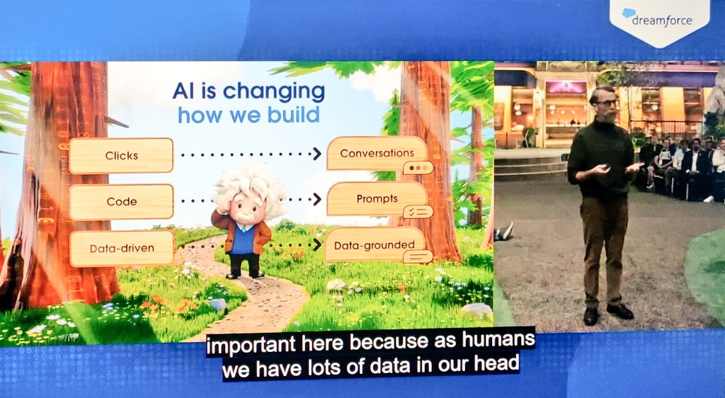 ~ 𝔸𝕀 is ℂhanging ~

Click ---> Conversations
Code ---> Prompts
Data-driven ---> Data-grounded

<a href="/kdsharmas/">Kuldeep Sharma</a>
#Salesforce #MomentMarketer #DF23  #SalesforceJaipurUserGroup  #TrailblazerCommunity