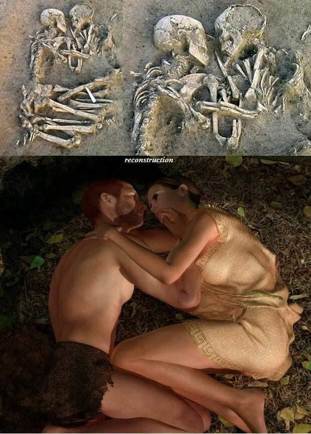 archeohistories's tweet photo. Digital 3D reconstruction of position of the "Lovers of Valdaro", two fossilized skeletons (a man and a woman) dating back to 6000 years ago, discovered by archaeologists at a Neolithic tomb in S.Giorgio near Mantova, Italy, in 2007.⁣

#archaeohistories https://t.co/mpYO2hXtjR