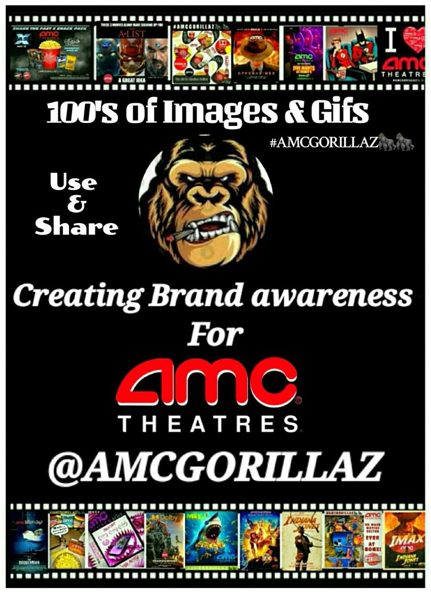 AMCGORILLAZ's tweet photo. Let’s Turn It Up‼️
#AMCGORILLAZ🦍🦍 is about spreading $AMC Brand Awareness to get “more butts in seats”! Follow @AMCGORILLAZ_LRR like/retweet the community’s replies that it retweets

Also, create your own replies! The pinned tweet on @AMCGORILLAZ has images/gifs branded w #AMC https://t.co/EbKYUySvW6