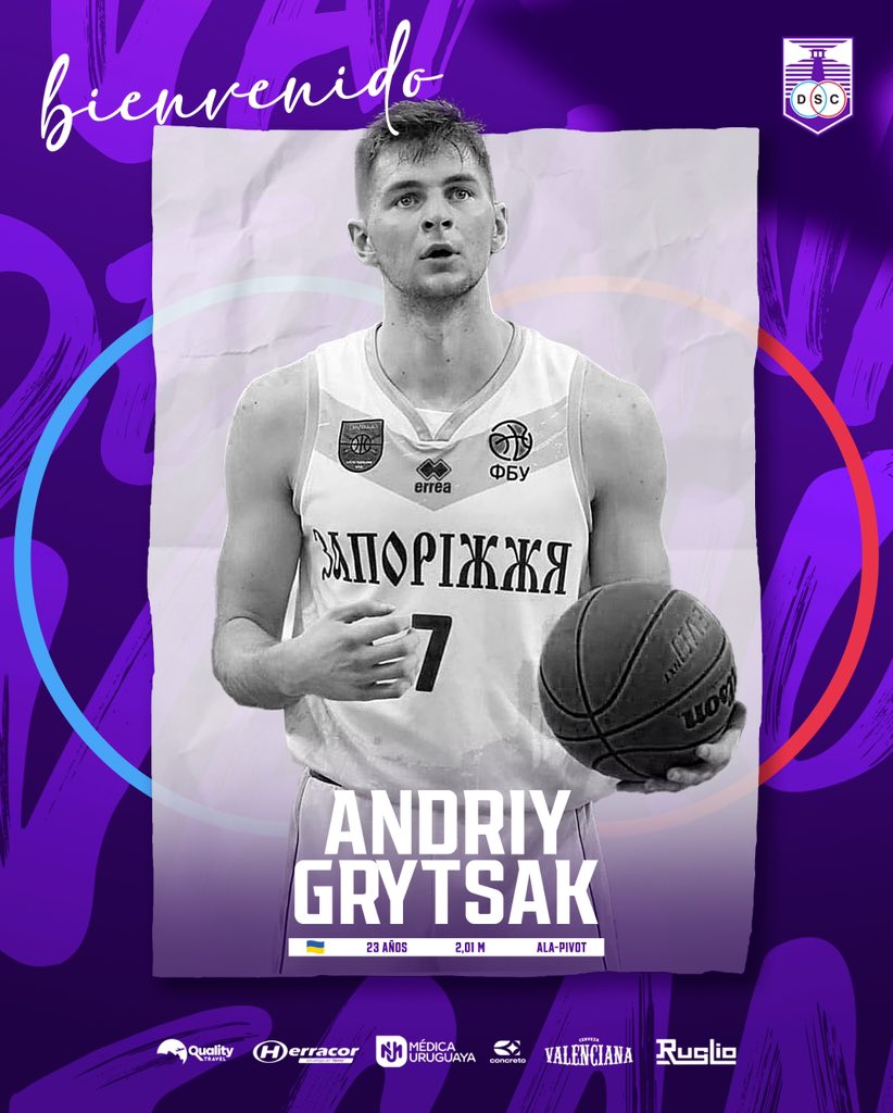 Andriy Grytsak 🇺🇦 (ala-pivot) es la tercera ficha extranjera confirmada de Defensor Sporting para la Liga Uruguaya 23/24.

¡Bienvenido al decano <a href="/grytsak_andriy/">Andriy Grytsak</a>!