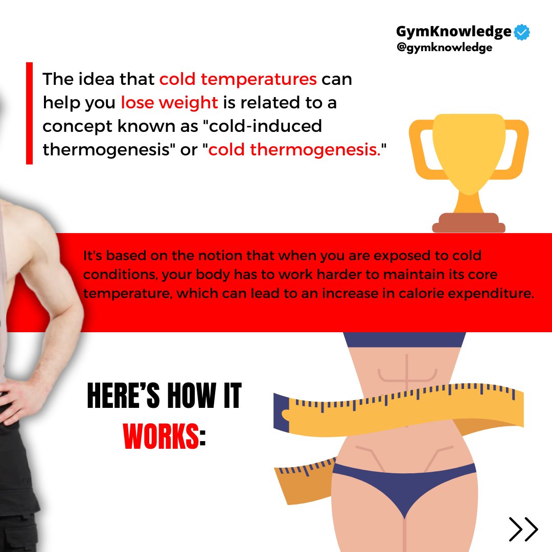 GymKnowledgeOne's tweet image. 🌡️ Unlocking Cold-Induced Thermogenesis 🌡️

Ever wondered if the cold can help you shed those extra pounds? Let&apos;s dive into the science of &quot;cold-induced thermogenesis&quot; ❄️.

#weightlossjourney #coldthermogenesis #healthyliving