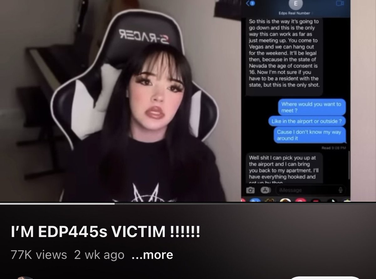 AuntySlayerKlin's tweet photo. I just can’t believe @YouTube really protect a full blown pedophile like edp445 so much they terminated me for 0 reason btw this is the video I reacted too In the unlisted video I was gonna post, it was a victim that edp445 literally threatened https://t.co/99VPxHGsLv