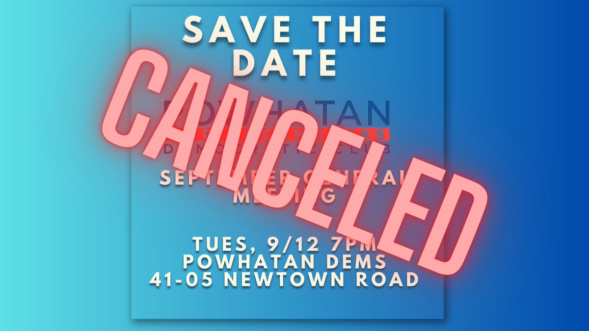 ‼️ Due to unforeseen circumstances, tonight's general membership meeting is canceled. We are so sorry to miss you this evening, but we will see you in October! Stay tuned for details.