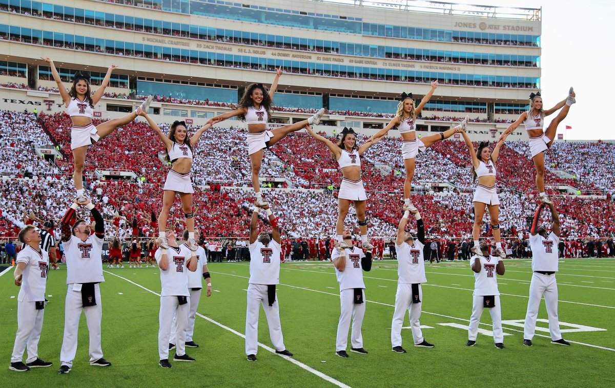 ttucheer's tweet photo. 🏈 Gameday pictures are posted on our 🆕 Facebook page! Like &amp; follow… search TEXAS TECH CHEERLEADERS https://t.co/BLAvMr4TFP