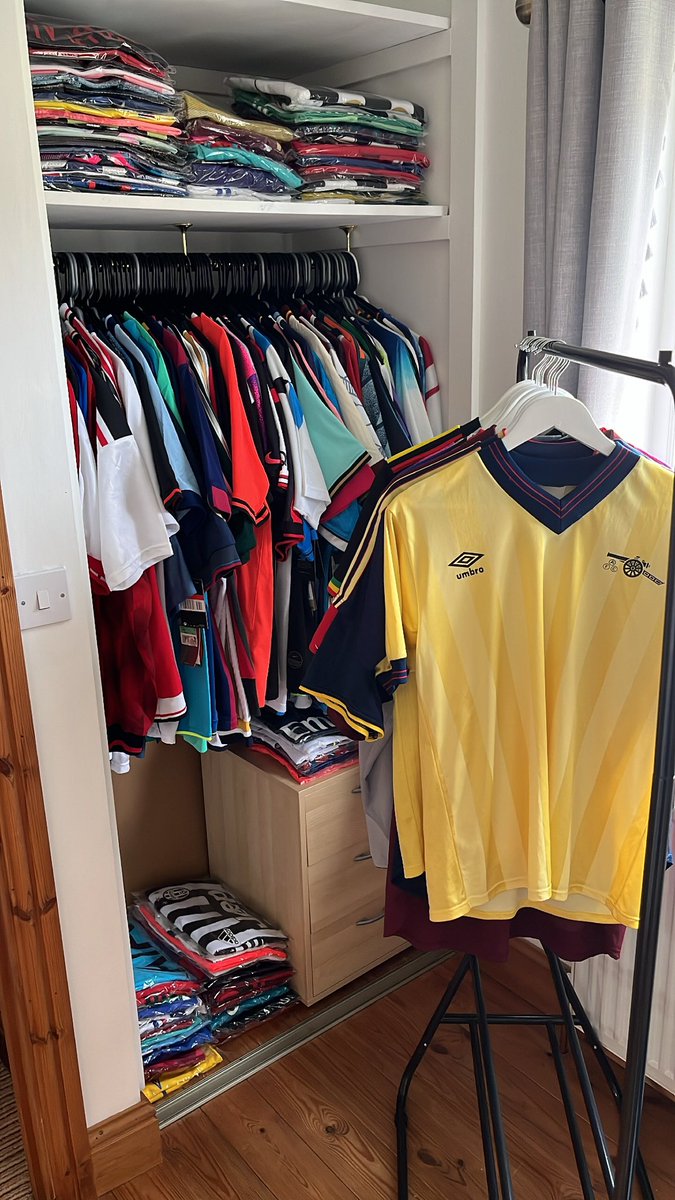 FootShirtAndy's tweet photo. How many football shirts is “too many” 🤪 https://t.co/nI3YmUO7mx