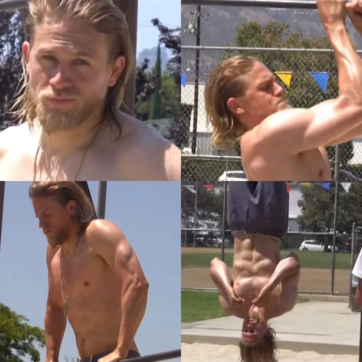 BlueFlamingos7's tweet image. Teller Tuesday. He looks good upside down! #CharlieHunnam
#JaxTeller #justanotherday #shirtlessworkout #absfordays #soa
#toohottohandle @SonsofAnarchy @ReaperCrew618 #myhero @SOAMayanAddicts #sexiestmanalive