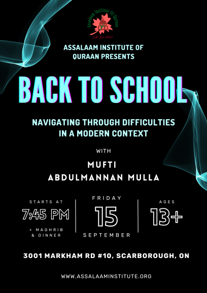 AssalaamIQ's tweet photo. Assalamualaikum,

We are excited to invite you to an insightful event at the Assalaam Institute of Quraan.

This event  promises to provide valuable guidance on addressing the challenges of the modern world.

Register here: https://t.co/bPv1jkjjJy https://t.co/RPuIQBTTkJ