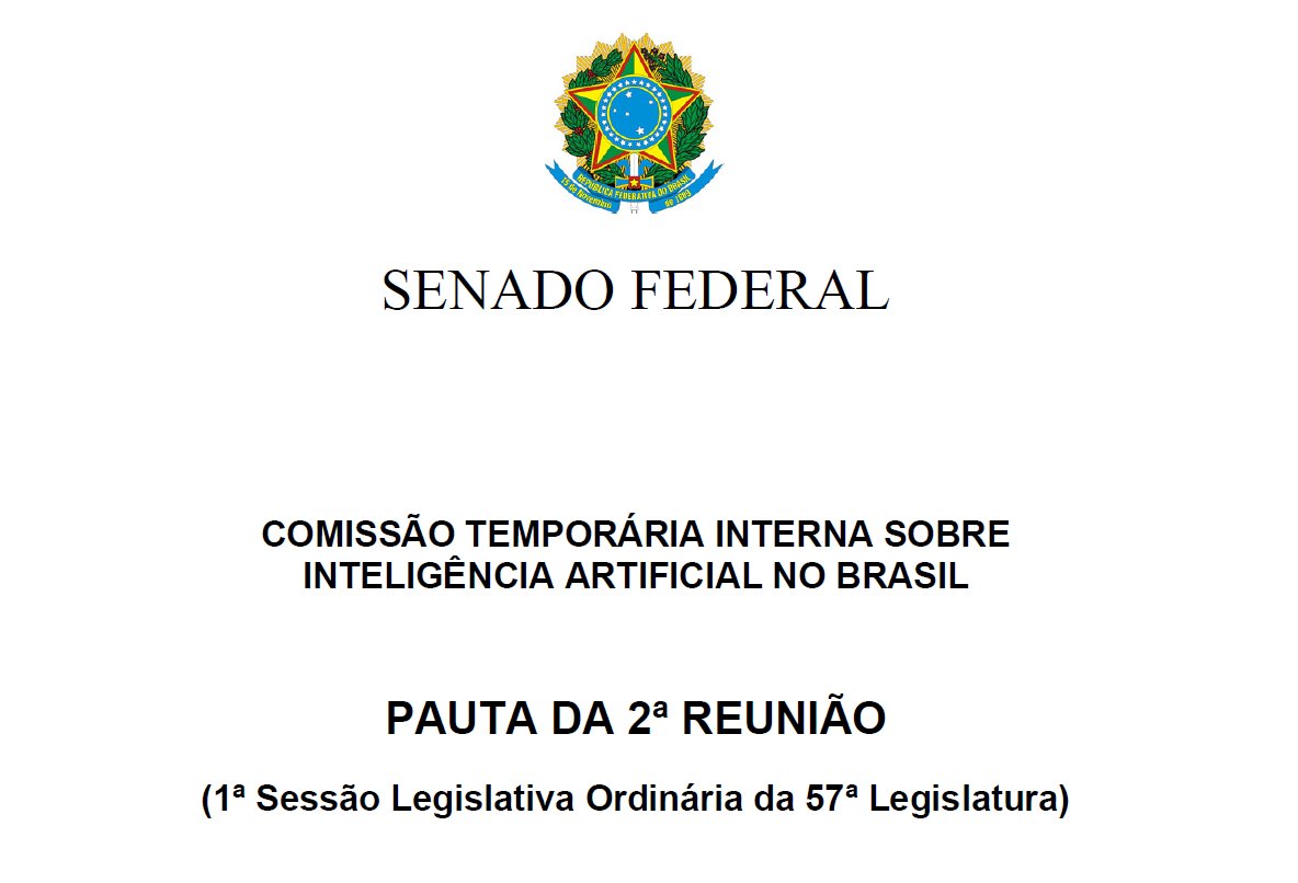 Reading the new action plan of the Brazilian Senate’s commission for #AI👉 legis.senado.leg.br/comissoes/comi…

It looks like the <a href="/SenadoFederal/">Senado Federal</a> is going to rediscuss all elements that were included in the AI Bill 2338/2023, resulting from last years’ consultation  www25.senado.leg.br/web/atividade/…