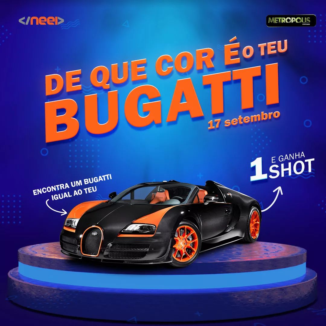 Caloiro, já conheceste o teu café de curso?🤔

Apanha boleia do teu núcleo e arranca o teu ano letivo da melhor forma.🏎️💨

No dia 17 de Setembro, vem até à metroconhecer melhor a tua segunda casa 🧡🩶

Encontra alguém com um "Bugatti" da mesma cor que a tua e recebe 1 shot🍻