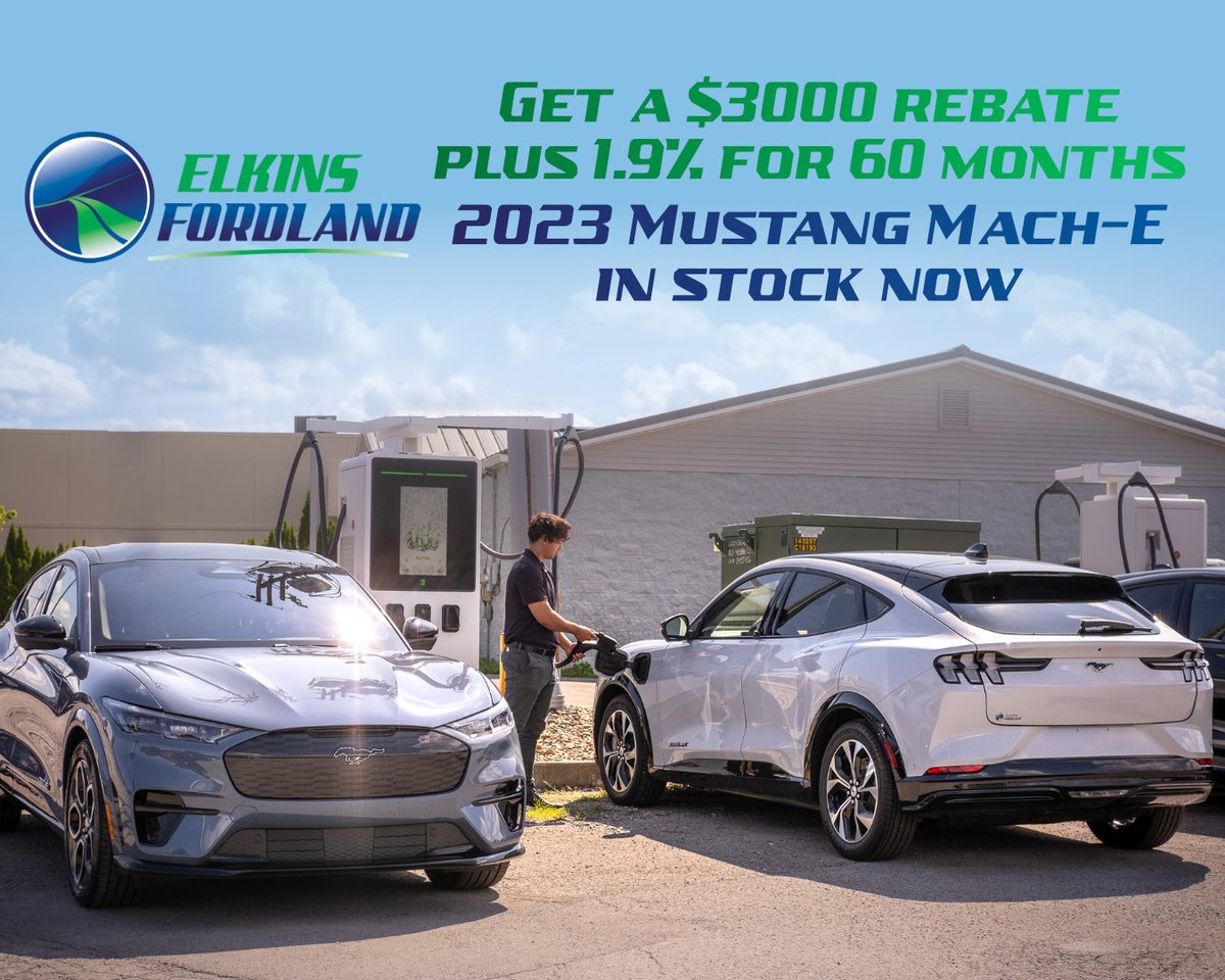 Get a $3000 cash rebate plus 1.9% for 60 months on the 2023 Mustang Mach-E. In stock now. Offer ends 10/02/23

Visit our website to find yours now!
ow.ly/lYhp50PKNqP