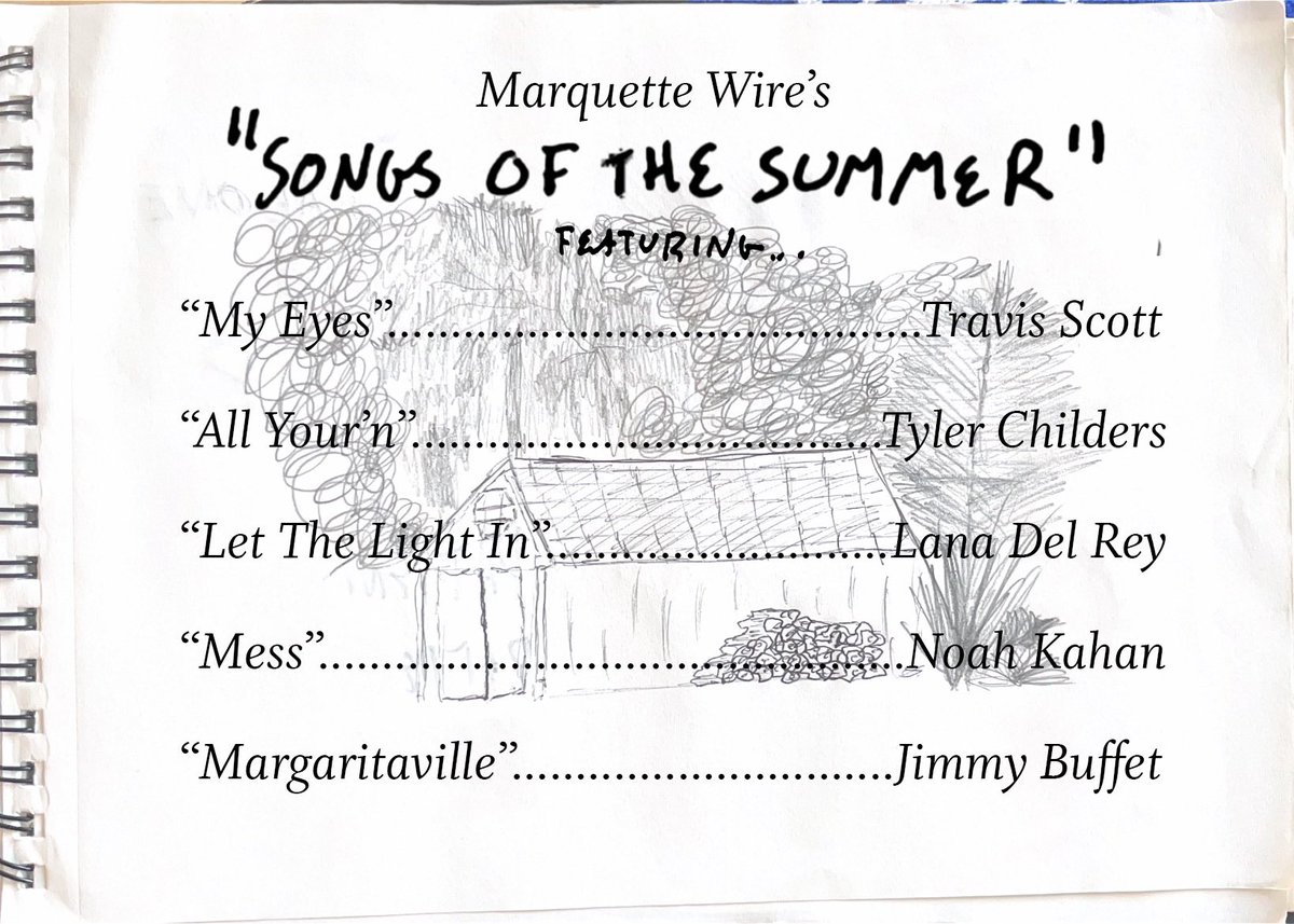 Check out today’s edition of the <a href="/mutribune/">Marquette Tribune</a> for the Marquette Wire Staff’s songs of the summer! 🏖️🎵

Listen to the playlist in our bio ▶️🔊
