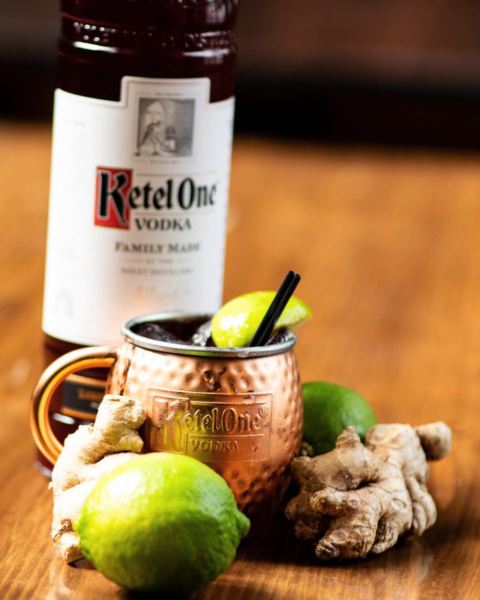 The Blueberry Mule.  Blueberry infused #KetelOne vodka, ginger beer, and freshly squeezed lime juice.  You will welcome these seasonal blues. ✨🫐 #falldrinks #seattlerestaurant #mixology #purpledrank