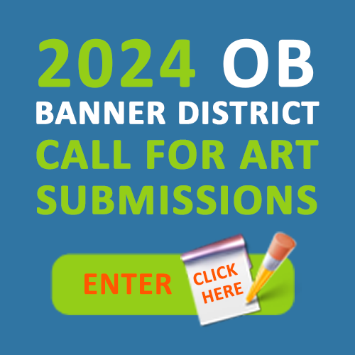 2024 Ocean Beach Banner District Call for Art Submissions.

Our theme for 2024 is "High Tides &amp; Good Vibes".

oceanbeachsandiego.com/forms/banner-d…