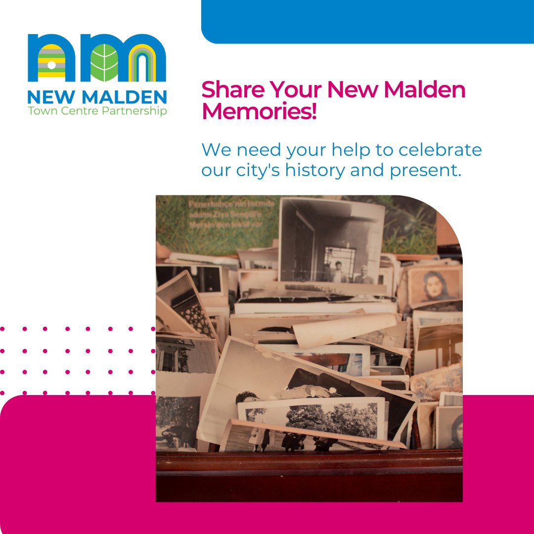 We're planning a beautiful ceramic mural to be created by a professional artist, but we need your help!
Send photos and a few sentences of New Malden, past and recent past. Show us your favourite places, memories and people.
Use our email: connect@newmaldenpartnership.com