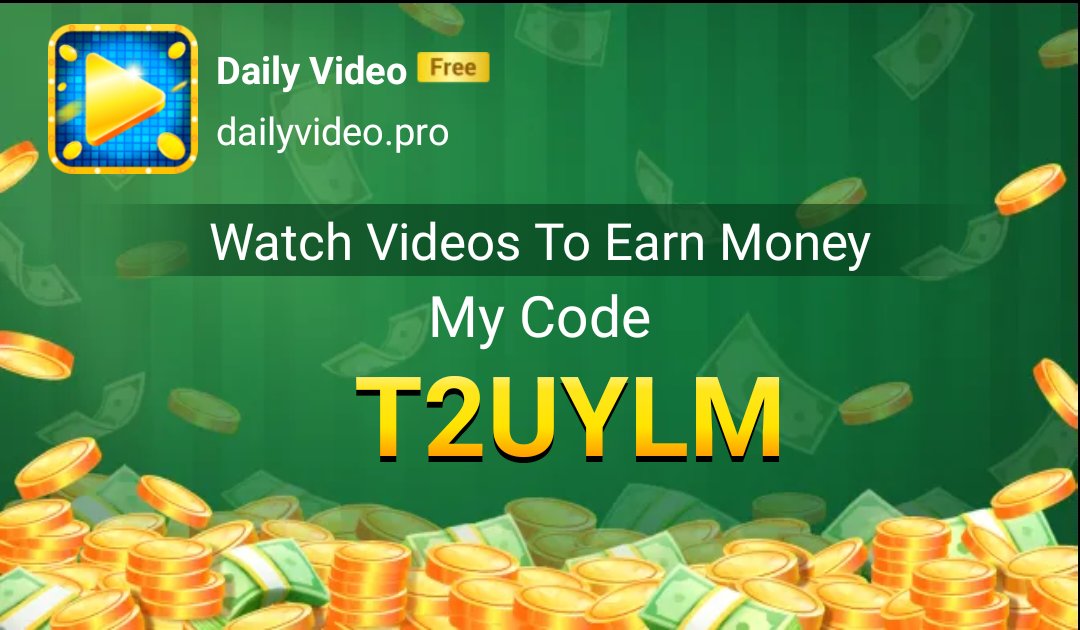 wanida_jen32's tweet photo. Get $100/day+  Watching YouTube! Install 👉DailyVideo👈 to get💰💰💰! Input my code to get bonus: 😊T2UYLM😊
https://t.co/x9Ae67HrPC https://t.co/wJROF7liyk