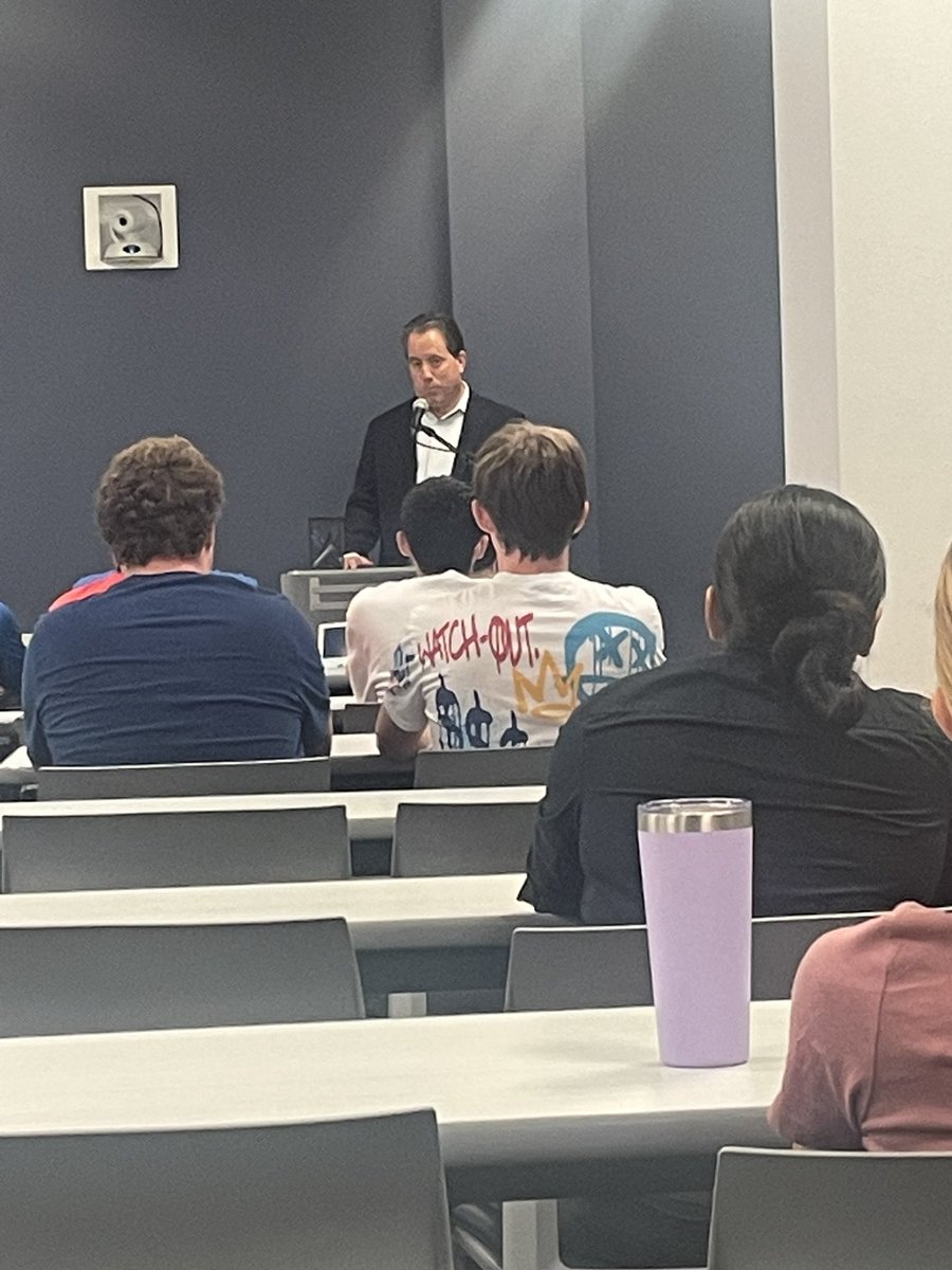 brianruark's tweet photo. Thank you to @KennyAlbert for speaking to students at the @SetonHall Center for Sports Media!  Can’t wait to read your book! https://t.co/LTI4ffLbRA