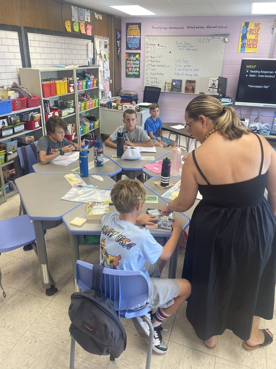 Morgan5thGrade's tweet photo. Writing is a celebration! After showing off our personalized writer’s notebooks, fifth grade writers began generating topics for narrative writing! #FirstTimes
#LastTimes #TimesIRealized @WestSchoolLBNY #WestIsBest @AdeleTaverna https://t.co/JYWUdbBxbB