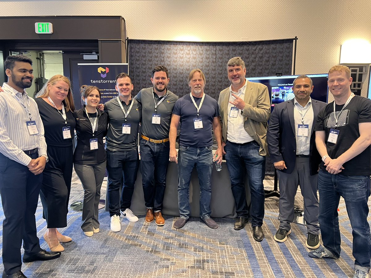 DavidBennett__'s tweet image. Exciting times at the #aihardware summit.

@tenstorrent out in full force.
Ran in to the awesome @dylan522p and @sallywf.

Our CEO, Jim Keller (@jimkxa) is now giving the keynote.

Come join us!
