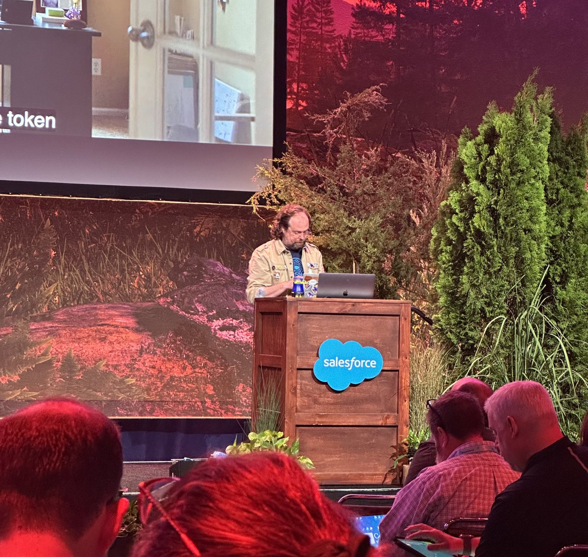 One and only @joshbirk talking about #SalesforceAI for #AwesomeAdmins at #DF23 Must hear session for all Admins, new and seasoned ones!