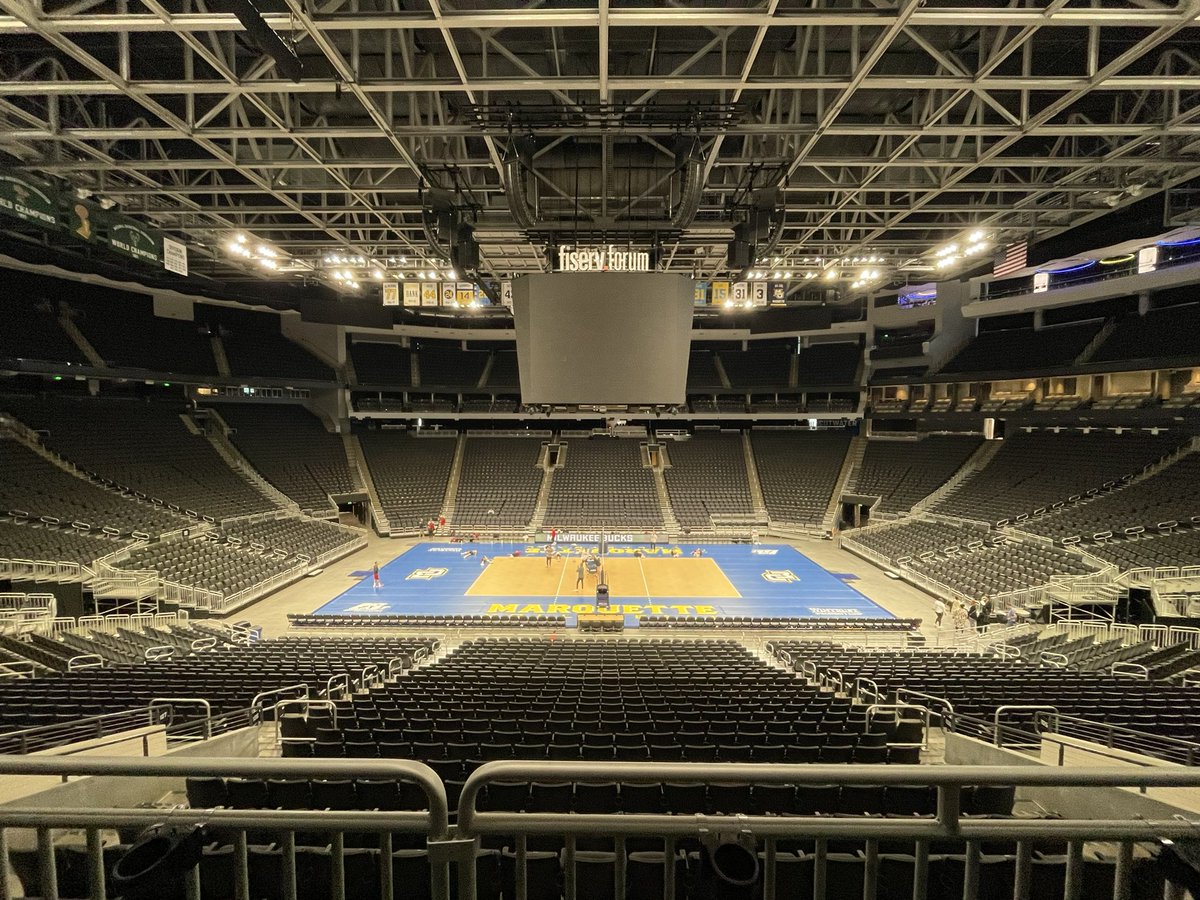 Tomorrow night this building will be full and sold-out hosting its first volleyball match.