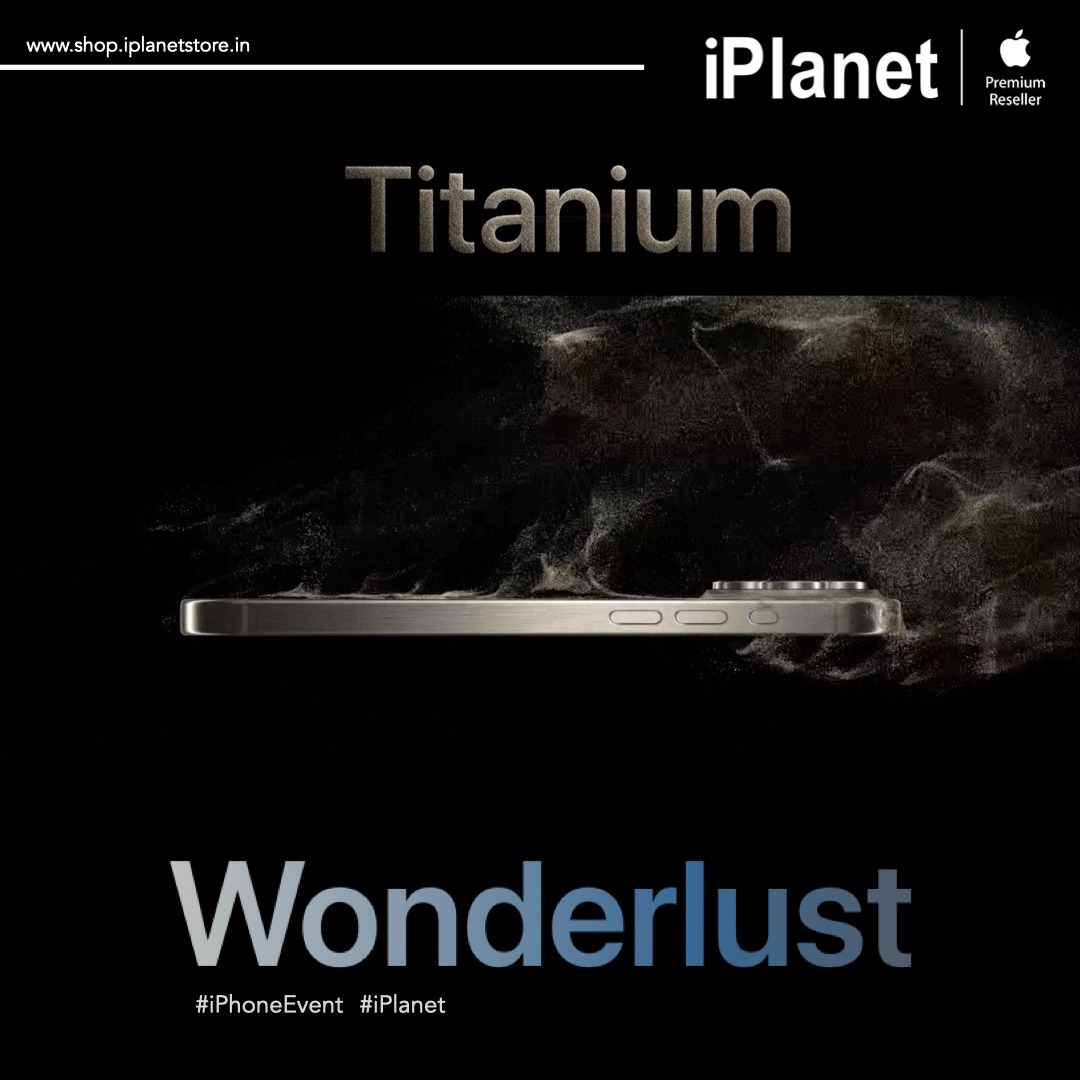 iPlanetOfficial's tweet image. "Crafted to perfection, the iPhone 15 Pro now features Grade 5 titanium for unmatched strength and style. Elevate your mobile experience to the next level. 📲✨ 

 #iPhone15Pro #TitaniumTech #AppleEvent #AppleStore #iPlanet #AppleEvent2023  #Wonderlust #iPhone15 #iPhone15ProMax