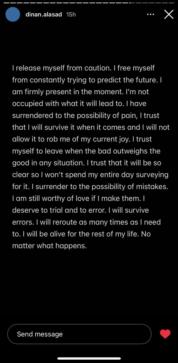 All of this!!!

This is the year we say goodbye to all forms of self sabotage &amp; expecting the worst as a protection mechanism against the unknown.

Thank you <a href="/DinanAlasad/">دِنان</a>