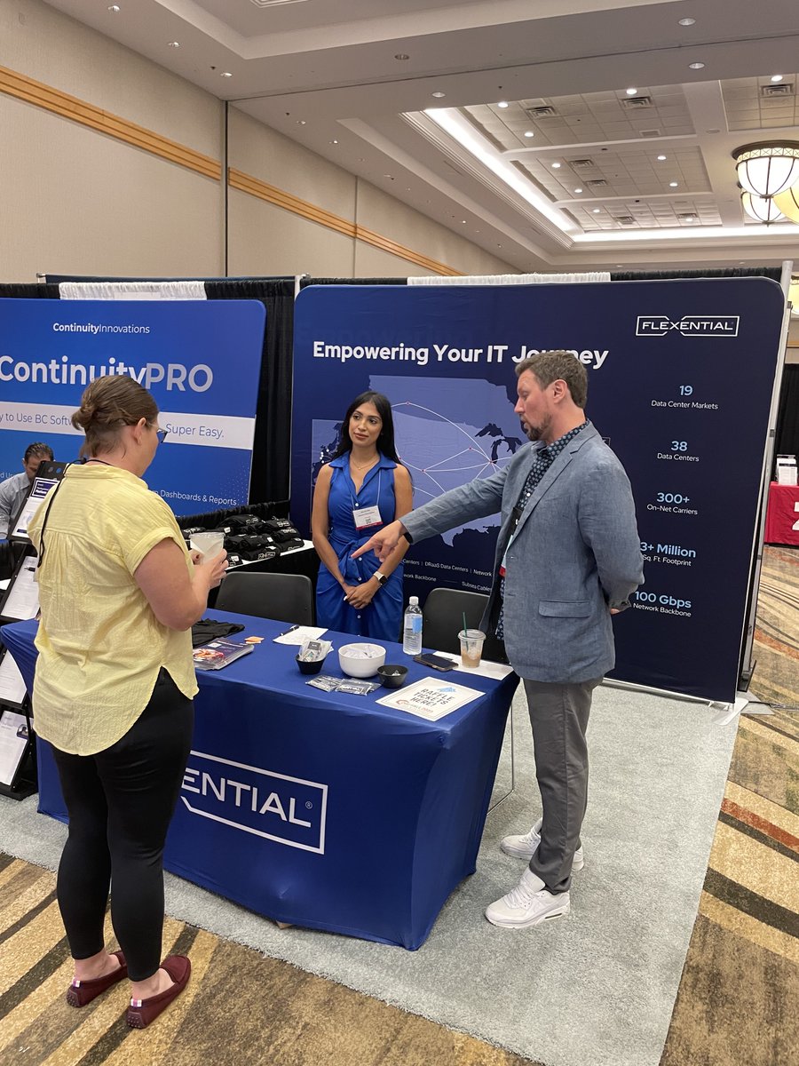 flexential's tweet photo. We’re here at #DRJFall! Stop by and visit the team at booth #203. 🙌 https://t.co/pTlRnhv6bc