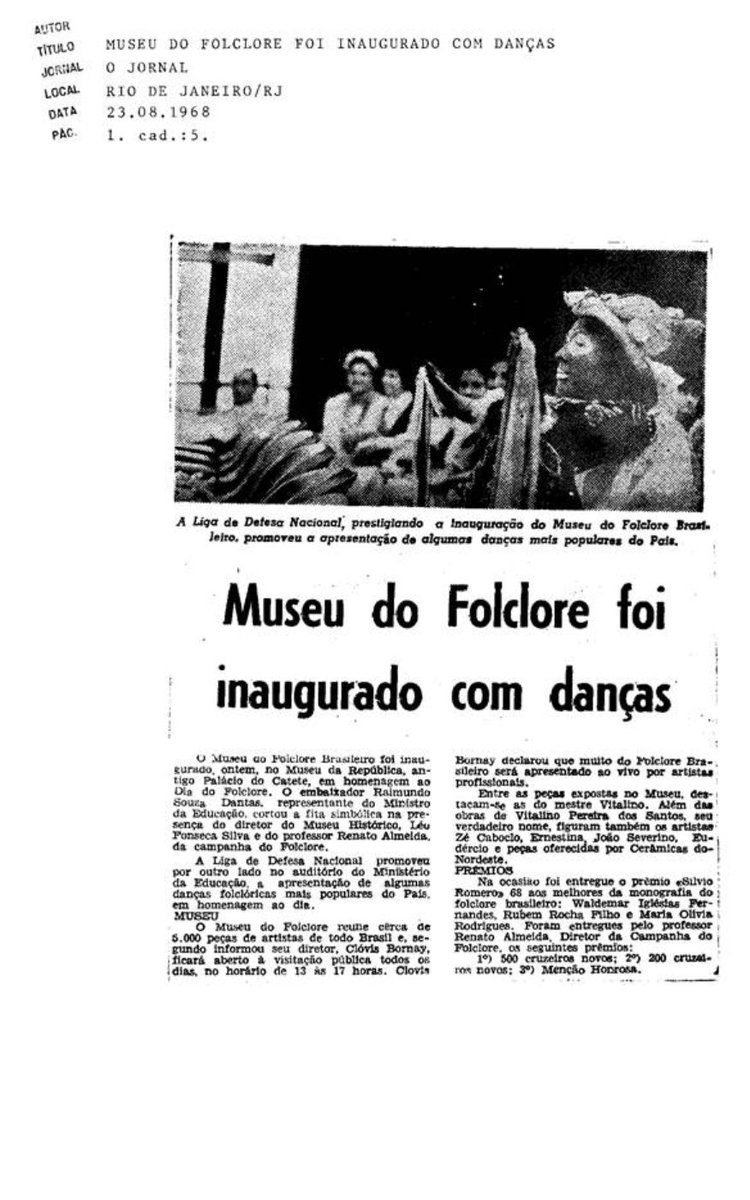 CasaFolclorica's tweet photo. ▪~Notícias Passadas ~▪ #MinasGerais #Folclore #Estética #BrasilProfundo https://t.co/6iNOgTvz0a