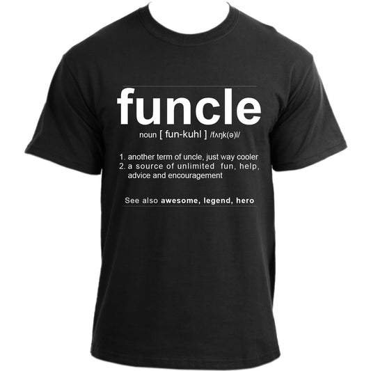 InkRoadStore's tweet photo. The term "funcle" is all about recognizing the fun and playful side of your uncle. 

Inkroad: https://t.co/bTFJoh3CRI 
eBay: https://t.co/rxb680tNc7 
Amazon: https://t.co/BGcgRJQKfr 

#uncle #funcle #newbaby #pregnancyannouncement #aunt #newuncle #bestuncle #fununcle #tee #tshirt https://t.co/WB7BDJMmo2