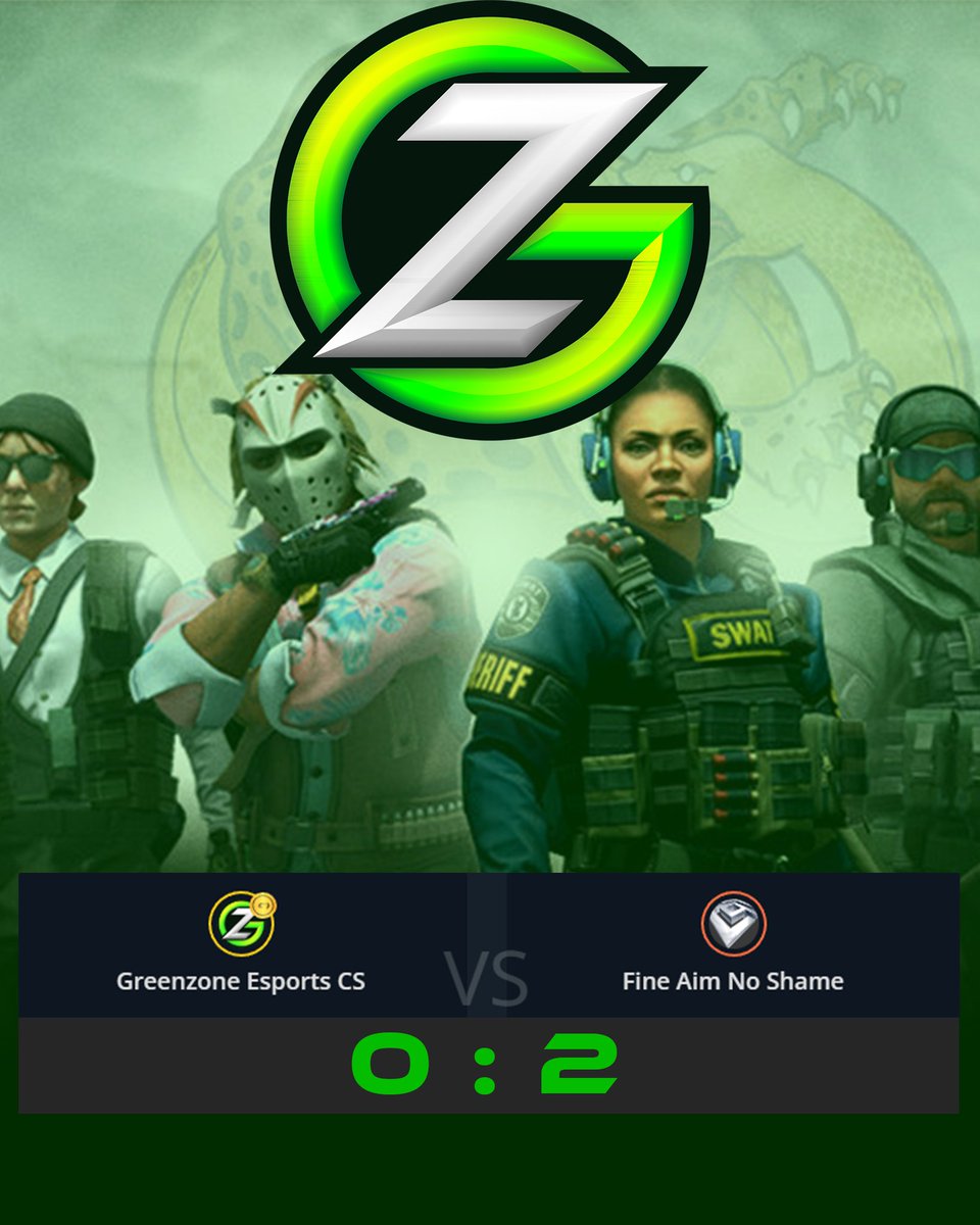 Unfortunately We loss our CS game 0 : 2 ggs Fine Aim No Shame... #ggligaen #enterthegreenzone