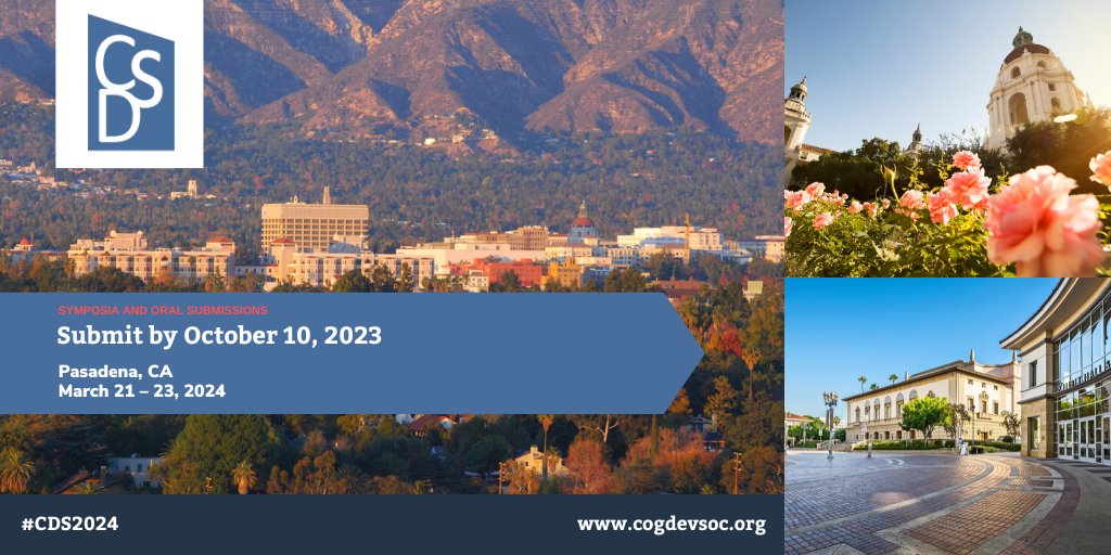 Submissions now open for Symposia & Individual oral papers! Submit by Oct 10 for consideration at #CDS2024! cogdevsoc.org/submissions/