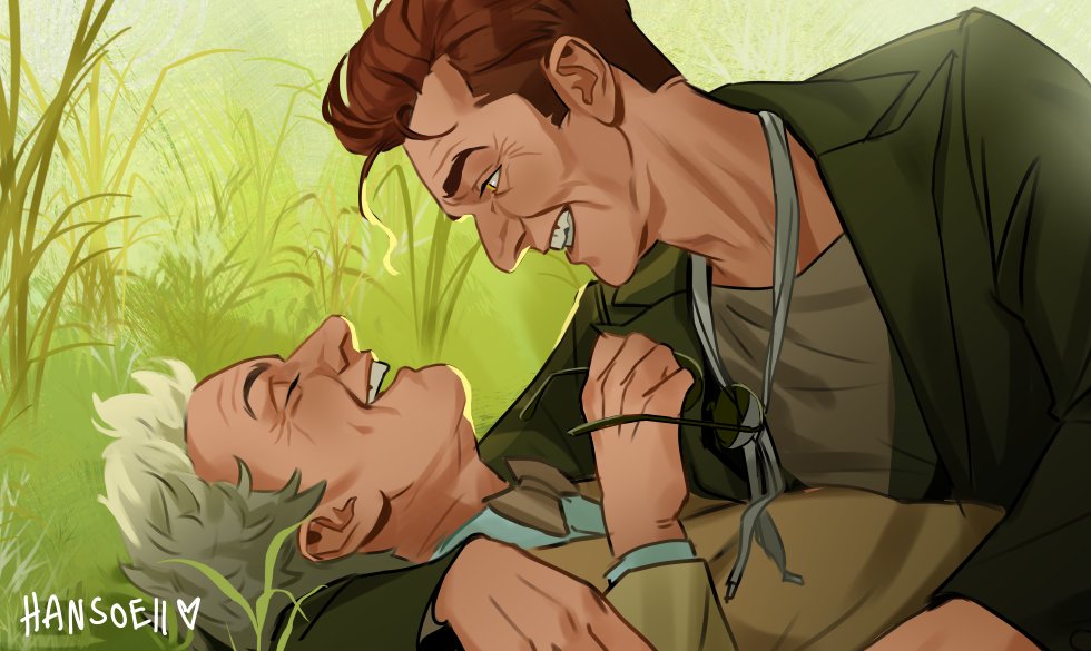 I probably won't finish this aziracrow piece any time soon so I thought I'd share the unfinished version with you 💫 #GoodOmens2