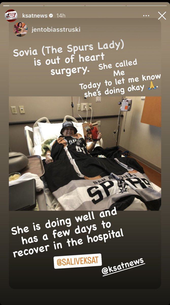 RealSpurnandez's tweet photo. We love you Sovia: “The Spurs Lady” @ChicanaFuerte #PorVida  @ksatnews https://t.co/CIol9qpDyn